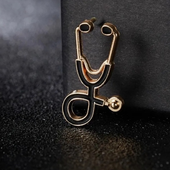 🆕 | Stethoscope | Black and Gold Brooch | Dr Pride - Picture 4 of 4